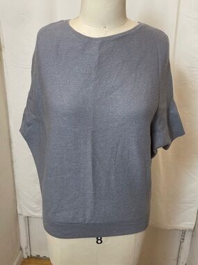 Classic Scoop Neck Sweater - Steel Blue R|Label